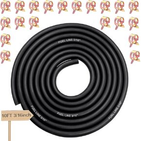 smseace 84pcs 3.3Ft 4-Sizes Fuel Line Hose Kit 3/16"，1/4"，5/16"，3/8" Fuel Line Hose with Hose Clamps Gas Fuel Lines ATV Fuel Hose Line kit for Fuel tanks, oil pumps, small engines