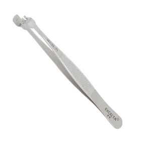 Excelta 391-SA-PI Tweezers for 3 Inch Wafers, Straight Tips, Conductive Stainless Steel and Fingered Upper Paddle, Made in Italy, Intermediate