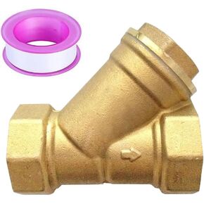 3/4" Female Y Shaped Brass Strainer Mesh Filter Valve