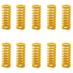 5PCS 3D Printer Bed Spring ID 10mm OD 20mm Lighter Load Compression Mould Die Spring Yellow for Mold Machinery Equipment