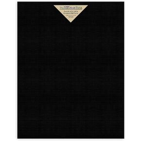 15 Black Linen 80# Cover Paper Sheets - 11" X 17" (11X17 Inches) Tabloid|Ledger|Booklet Size - Card Weight - Deep Dye, Fine Linen Textured Finish - Quality Cardstock
