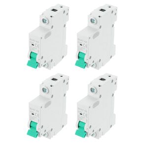 MECCANIXITY 4Pcs Miniature Circuit Breaker 1P 16A AC 110V DZ47-63 DIN Rail Mount Disconnect Switch Circuit Breaker Protection Thermal Magnetic Trip for Short Circuit Protection, Overload Green