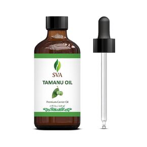 SVA Organics 100% Pure Tamanu Oil | USDA Certified Organic 4 Oz (118 ML) - Premium Grade Therapeutic Grade | Cold Pressed Oil for Face, Skincare, Strong Hair, and Body Massage