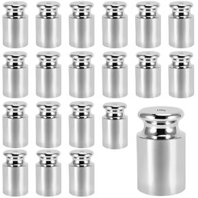100g Calibration Weight, FUNSUEI 20 PCS High Precision Class M1 Scale Calibration Weight, Calibration Weight for Digital Scale, Chrome Finish, Silver