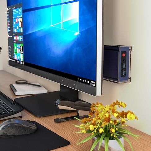 حامل كمبيوتر صغير لجهاز Beelink S12 Pro Mini PC، حامل على الحائط وتحت المكتب حامل حامل أكريليك متوافق مع أجهزة Beelink Mini S12 وMini S12 Pro Mini PC (حامل أسود فقط) in Kuwait