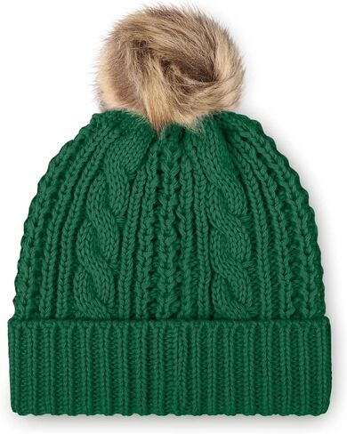 قبعة صغيرة للسيدات من FOCO بشعار فريق NFL من الفرو الصناعي على شكل ذيل حصان in Kuwait