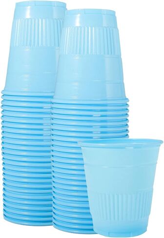 1000 Pack 5 oz Plastic Disposable Recyclable Cups, Dental Cups, Party Cups, Mouth Rinse Cup, Bathroom Cups, Party Tumblers, Jello Shot Cups, Offices, School, Hospitals, Home and more (Sky Blue, 1000) in Kuwait