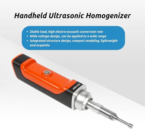 Handheld Ultrasonic Homogenizer Lab Emulsifier Mixer with Titanium Probe Cell Disruptor 38000PRM Sonicator Processor Mixing Volume (φ8mm:50-300ml) in Saudi Arabia