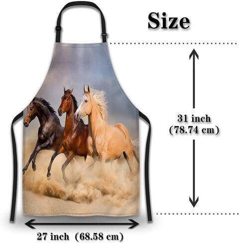 Housewife Apron for Men Deer Fun Aprons for Women for Kitchen Cooking Restaurant BBQ Painting Crafting Gardening 27" (W) x 31" (H), Waterproof Apron in Saudi Arabia