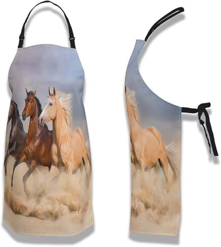 Housewife Apron for Men Deer Fun Aprons for Women for Kitchen Cooking Restaurant BBQ Painting Crafting Gardening 27" (W) x 31" (H), Waterproof Apron in Saudi Arabia