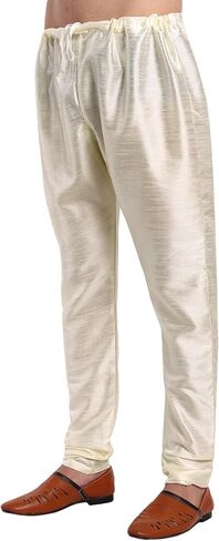 SKAVIJ Men's Art Silk Indian Ethnic Wear Kurta Pajama and Scarf Suit Festivals Season Party Dress Set in Saudi Arabia