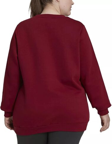 adidas womens Essentials 3-Stripes Fleece Sweatshirt, True Pink-white, Small in Saudi Arabia