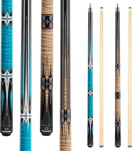 HomeSeason Pool Cue Stick 57" Billiard Cue Sticks Professional Low Deflection Pool Sticks in Kuwait