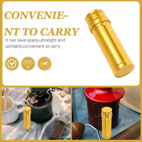 حافظة مصباح موقد كحول صغير محمول من INOOMP، مصباح معدني صغير محمول لشعل الكحول من سبائك الألومنيوم، موقد كحول للتخييم في الهواء الطلق، نزهة، معدات مختبر، أداة تسخين in Kuwait