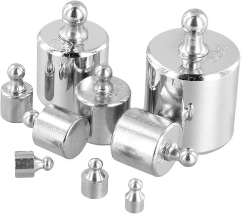 مجموعة وزن معايرة FUNSUEI 34 قطعة، وزن معايرة بمقياس 10 مجم - 100 جرام، مجموعة وزن جرام صغير للمقياس الرقمي، لمسة نهائية من الكروم، فضي in Kuwait