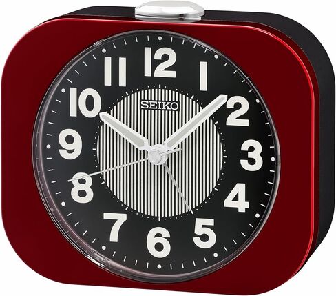 Seiko Kyoda II Non Ticking Bedroom Alarm Clock, 4 Inch, Metallic Blue in Saudi Arabia