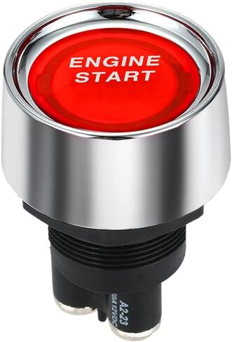 Start Switch 12v DC 50A Blue Car Start Engine Button Stater，Jtron Push Button Light Switch Push Start Ignition Switch for Racing SPST(ON)-Off Momentary (Blue) in Saudi Arabia