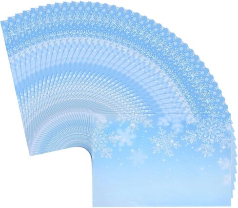 30 Pieces Snowflake Letterhead Winter 8.3 x 5.7 Inch Printer Papers Christmas Stationery Snow Wrting Paper for Business or Christmas Party Wedding Home Supplies (30) in Saudi Arabia
