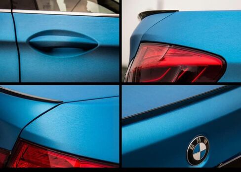 LZLRUN Brushed Metallic Steel Vinyl Wrap Roll with Air Release Technology DIY Styling Adhesive Decal Wrapping Car Accessories (Orange, 1ft x 5ft) in Saudi Arabia