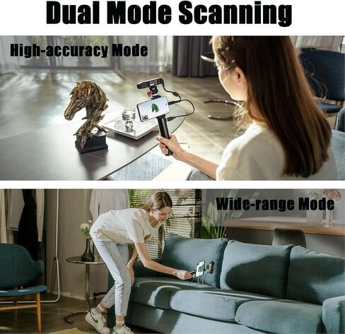 Creality 3D Scanner CR-Scan Ferret للطباعة ثلاثية الأبعاد، المسح الضوئي ثنائي الوضع، ترقية الماسح الضوئي المحمول مع سرعة مسح عالية 30 إطارًا في الثانية، دقة 0.1 مم لهاتف Andriod Phone PC Win 10/11، pop 2 3D Scanner in Kuwait