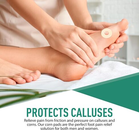 Callus Cushions Pads, 60-Count, Prevents Calluses, Corns, blisters and Mosquito Bites on feet from Pressure and Friction, Round Soft Foam, Beige Skin Color (Small for Toes) in Saudi Arabia