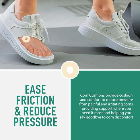 Callus Cushions Pads, 60-Count, Prevents Calluses, Corns, blisters and Mosquito Bites on feet from Pressure and Friction, Round Soft Foam, Beige Skin Color (Small for Toes) in Saudi Arabia