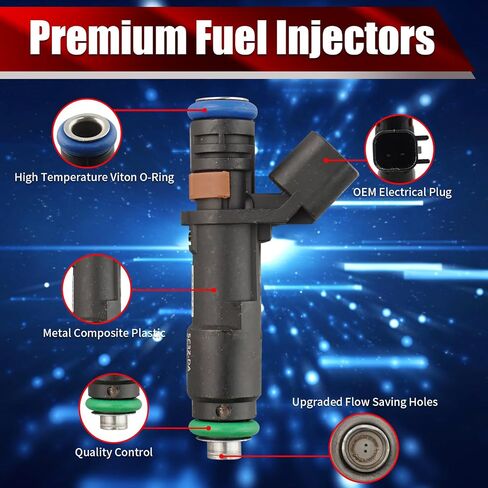 Set of 4 Fuel Injectors 35310-2B130 FJ1146 Replacement Compatible with Hyundai Accent Kia Rio 2012-2016 1.6L L4 - Replaces 35310-2B110 in Saudi Arabia