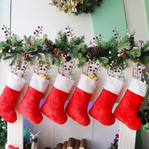 Artificial Colorful Berry Stems, 24 Pack 8.7" Christmas Glitter Berries Stems Artificial Holly Fruit Berry Branches Winter Picks Home Holiday Wedding Party DIY Christmas Tree Crafts Decor (Mix) in Saudi Arabia