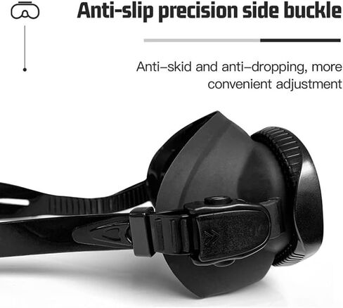 Low Volume Tempered Glass Adults Freediving Mask Waterproof Anti-Fog Clear Vision Diving Mask with Storage Case, Camera Mount Snorkel Mask for Photography and Snorkeling in Saudi Arabia