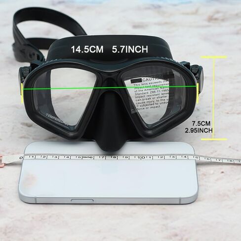 Low Volume Tempered Glass Adults Freediving Mask Waterproof Anti-Fog Clear Vision Diving Mask with Storage Case, Camera Mount Snorkel Mask for Photography and Snorkeling in Saudi Arabia