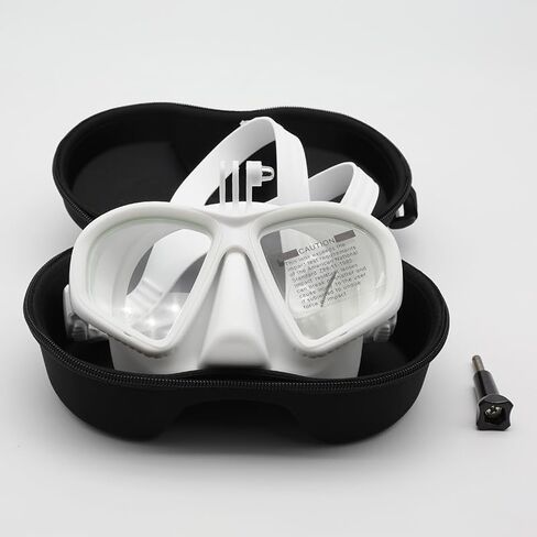 Low Volume Tempered Glass Adults Freediving Mask Waterproof Anti-Fog Clear Vision Diving Mask with Storage Case, Camera Mount Snorkel Mask for Photography and Snorkeling in Saudi Arabia