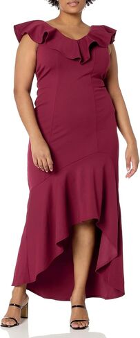 AVENUE Women's Plus Size Dress Destiny Ruffle in Saudi Arabia