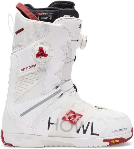 حذاء DC X Howl Phantom BOA للرجال على الجليد باللون الأبيض/الأحمر 9 in Kuwait