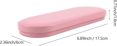 Vagocom 2pcs Metal Hinged Storage Boxes,6.89x2.36x0.71inch / 17.5x6x1.8cm Portable Empty Containers Case with Lid for Bandaid,Seed,Match,Crafts,Sewing,Home,Travel(Pink) in Saudi Arabia