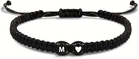Initial Letter Bracelets for men women Handmade Adjustable Rope Bracelets for Graduation Gifts Personalized Birthday Gifts or boyfriend in Saudi Arabia