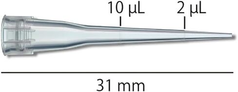 10 ميكرولتر، طرف قصير، متدرج، طبيعي، حامل النظام (PP) 120P-204C in Kuwait