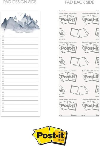 Motivational Sticky Note Checklist Assortment/Set of 3 Black and Red to Do Note Pads / 3" x 8" Empowering Task Trackers / 50 Sheets Per Pad/Made in USA in Saudi Arabia