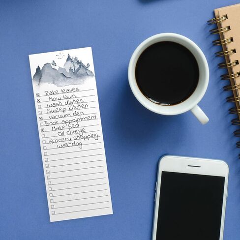 Motivational Sticky Note Checklist Assortment/Set of 3 Black and Red to Do Note Pads / 3" x 8" Empowering Task Trackers / 50 Sheets Per Pad/Made in USA in Saudi Arabia