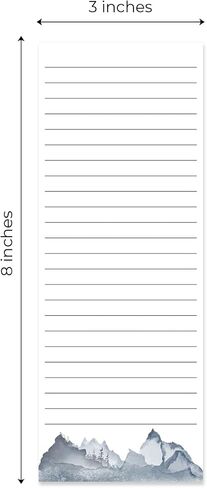 Motivational Sticky Note Checklist Assortment/Set of 3 Black and Red to Do Note Pads / 3" x 8" Empowering Task Trackers / 50 Sheets Per Pad/Made in USA in Saudi Arabia