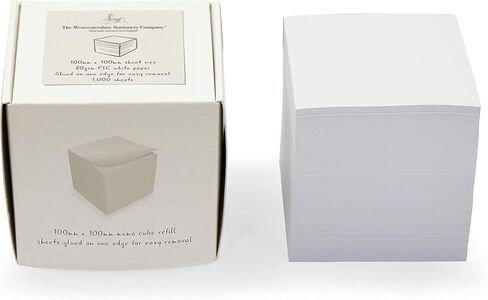 Memo Cube Refill, 100 x 100mm, 1,000 Sheets (Loose), 80gsm, Refill pad, Zero Plastic Packaging in Saudi Arabia