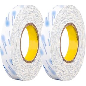 2 Rolls Double Sided White Foam Tape Heavy Duty Adhesive Tape Picture Hanging Tape Strong Waterproof Tape Double Side Mounting Tape Thin Foam Tape Strips 10mm