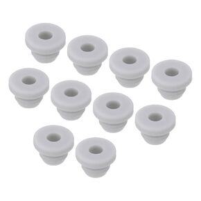 MECCANIXITY 10Pcs Snap Rubber Grommet Plug Mount Dia 7.5mm ID 5mm Narrow Groove Width 2mm Seal Anti-Scratch for Electrical Box Cable Pipes Grey