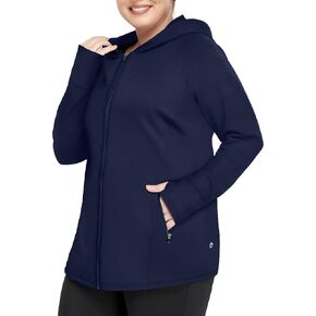 FOREYOND Women Plus Size Fleece Jackets Full Zip Up Hoodies Lightweight Workout Clothing for Running Yoga Gym in Kuwait