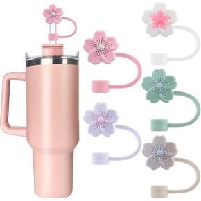 5Pcs 0.4in/10mm Diameter Silicone Straw Covers Cap Compatible with Stanley 20 30&40 Oz Cup, Straw Toppers for Stanley 40 Oz Tumbler with Handle, Dust-Proof Straw Caps for Water Bottle