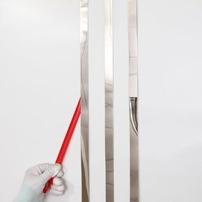 Silver Metalized Mirror-Like Finish Molding Trim, Peel and Stick Strip for Mirror Frame, Wall, Fireplace and Home DIY Decoration (16.4 ft x 0.8 inch)