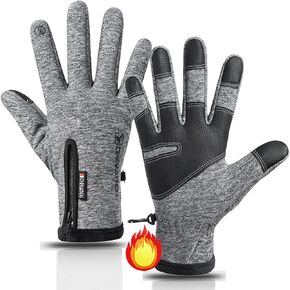 Waterproof Gloves Men Women Winter Warm Touch Screen for Cycling Running Fishing Driving Hiking Skiing Cold Weather