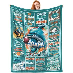 Football Blanket Football Fan Gifts for Men Women Kids Football Team Fans Blanket Super Cozy Soft Lightweight Travel Throw Blanket for Living Room 80" X 60"