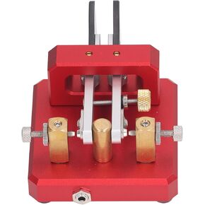 Double Paddle Morse Code Key Mini Key Morse Finger Morse 3.5mm Interface CW Shortwave Radio Morse Telegraph Key (Red)