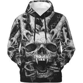 Unisex Cool 3D Hoodies Pullover Novelty Print Sweatshirt Funny Graphic Hooded With Pocket for Men Women Teens S-4XL