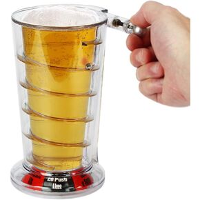 Funwares Pinball Pint Glass - كأس ألعاب الحفلات المثالي لأي مناسبة العب مع الأصدقاء وتحدي الدوران واربح هدية ممتعة للشاربين، مثالية لأعياد الميلاد والعطلات وليالي اللعب
